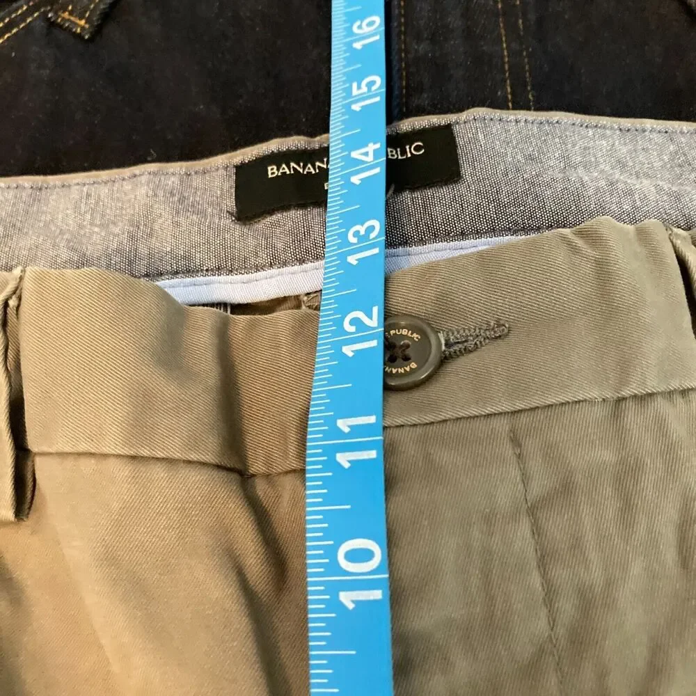 Banana Republic Pants Mens Sz 38 Beige Cotton Emerson Chino Flat Front Khaki Tan